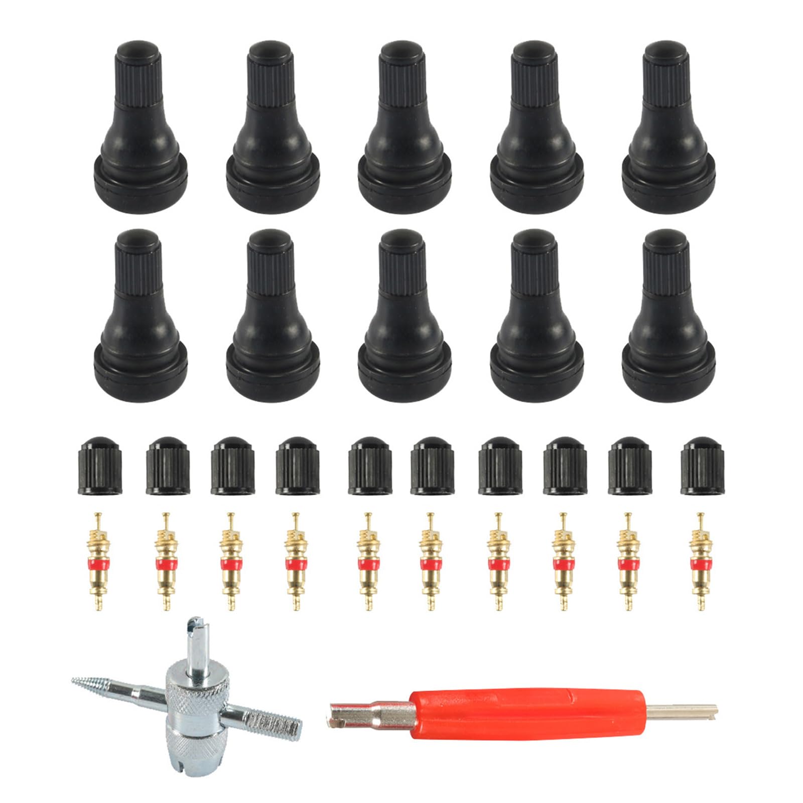 alloneslife 32-teiliges Ventilkern-Installationswerkzeug-Set für Motorräder, Automobil- und Fahrräder, Reifenwartung, rostbeständiges Design alloneslife 32-teiliges Ventilkern-Installationswerkzeug-Set für Motorräder, Automobil- und Fahrräder, Reifenwartung, rostbeständiges Design von alloneslife
