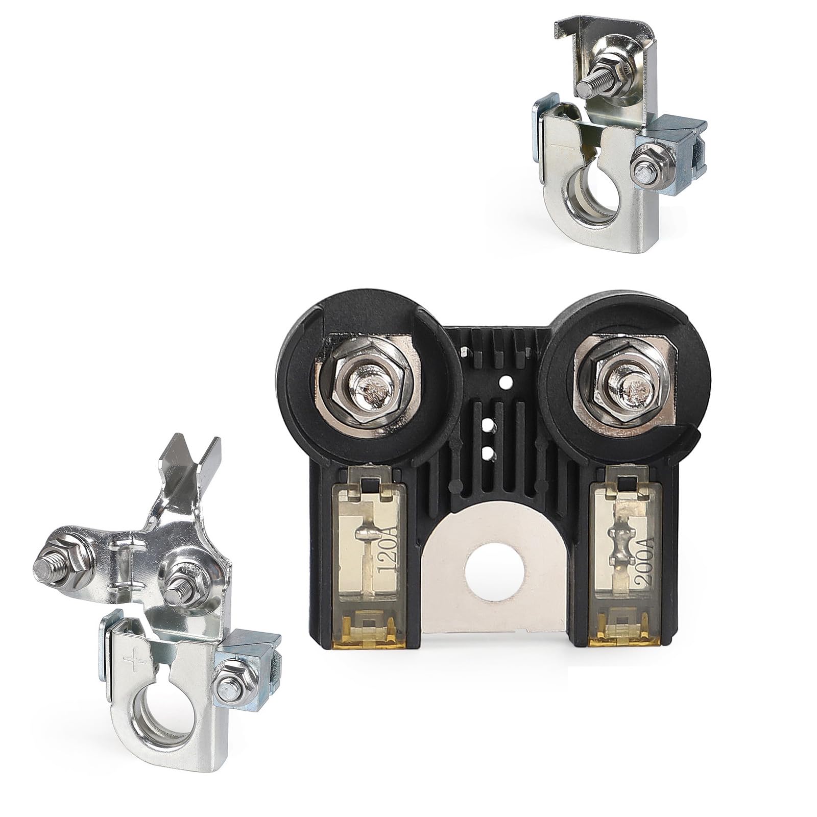 alloneslife Komplettes Batterieklemmen- und Sicherungsset, einfache Installation, Batterieklemmen, Klemmen und Sicherungen, ersetzt AE5Z14526BA für Fahrzeuge alloneslife Komplettes Batterieklemmen- und Sicherungsset, einfache Installation, Batterieklemmen, Klemmen und Sicherungen, ersetzt AE5Z14526BA für Fahrzeuge von alloneslife