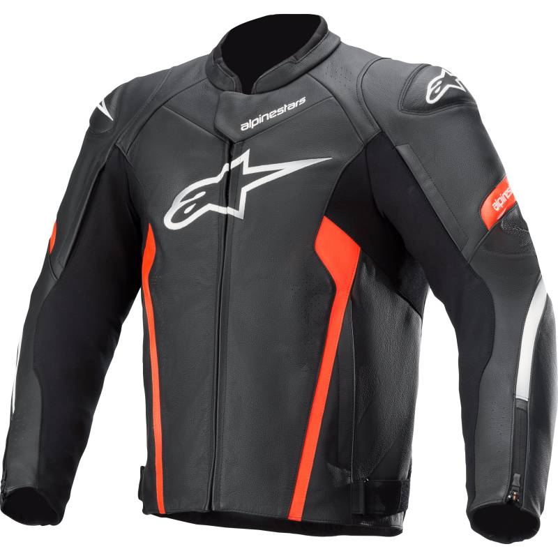 Alpinestars Faster V2 Lederjacke fluo-rot 50 Herren von alpinestars