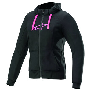 Alpinestars Stella Chrome Sport Damen Motorrad-Hoodie Schwarz Pink alpinestars von alpinestars