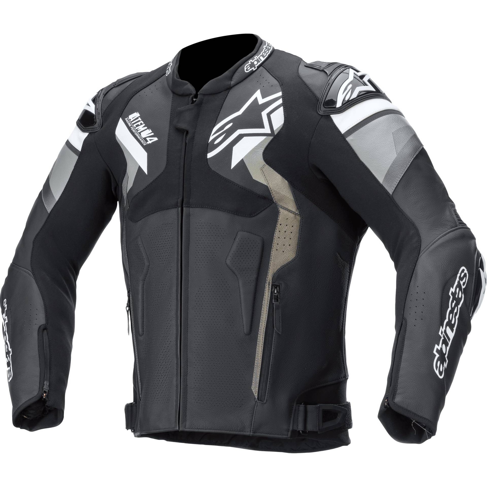 Alpinestars Atem V4 Lederjacke schwarz/grau/weiß 56 Herren Alpinestars Atem V4 Lederjacke schwarz/grau/weiß 56 Herren von alpinestars