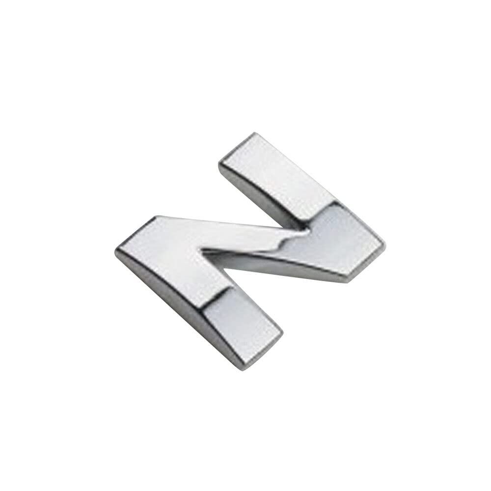 1 x Auto-Auto-Chrom-Metall-DIY-3D-Buchstaben, digitales Alphabet-Emblem, Auto-Stoßstangen-Aufkleber (N) von anso