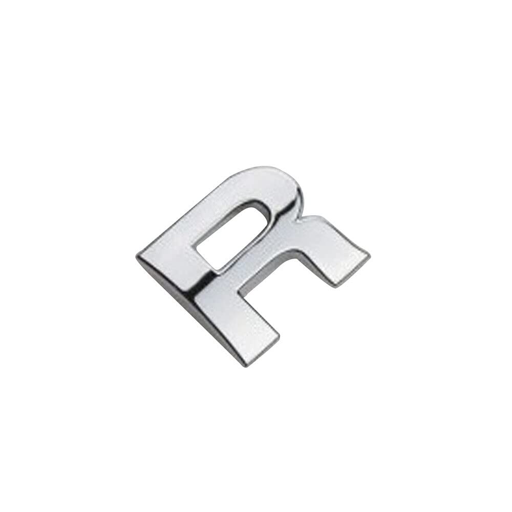 1 x Auto-Auto-Chrom-Metall-DIY-3D-Buchstaben, digitales Alphabet-Emblem, Auto-Stoßstangen-Aufkleber (R) von anso