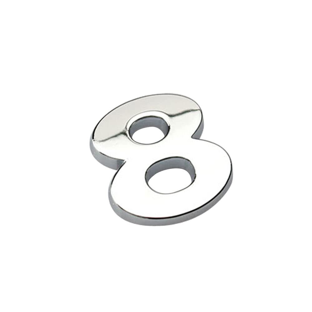 anso 1 x Auto-Auto-Chrom-Metall-Aufkleber, 3D-Buchstaben, digitales Alphabet-Emblem, Auto-Stoßstangen-Aufkleber, 8 Stück anso 1 x Auto-Auto-Chrom-Metall-Aufkleber, 3D-Buchstaben, digitales Alphabet-Emblem, Auto-Stoßstangen-Aufkleber, 8 Stück von anso