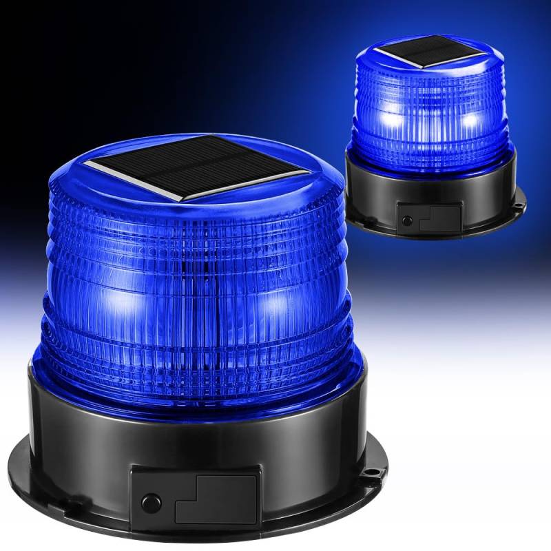 antom 12-24V LED Rundumleuchte Akku blaulicht Warnleuchte Auto mit Magnetfuß für Anhänger Wohnwagen SUV – 4 verschiedene Modi von antom