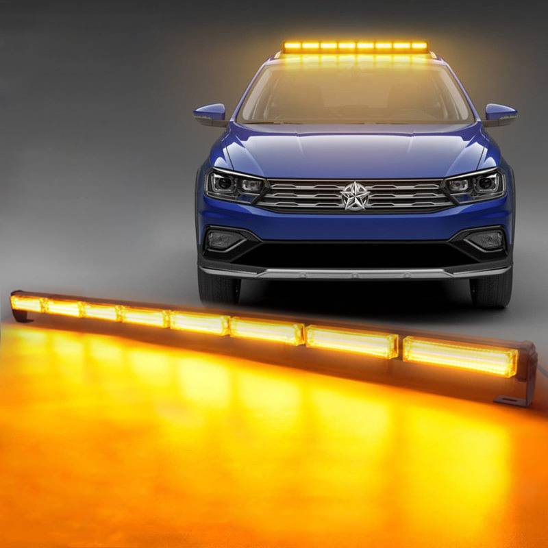 antom 120cm LED Rundumkennleuchte 80W Gelb Rundumleuchte für Auto Anhänger Wohnwagen SUV -14 Blinkende Stroboskop-Modi… von antom