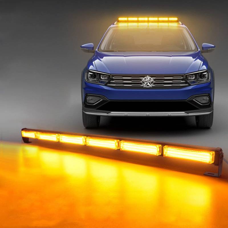 antom 90 cm LED Rundumkennleuchte 60W Gelb Rundumleuchte für Auto Anhänger Wohnwagen SUV -14 Blinkende Stroboskop-Modi… von antom