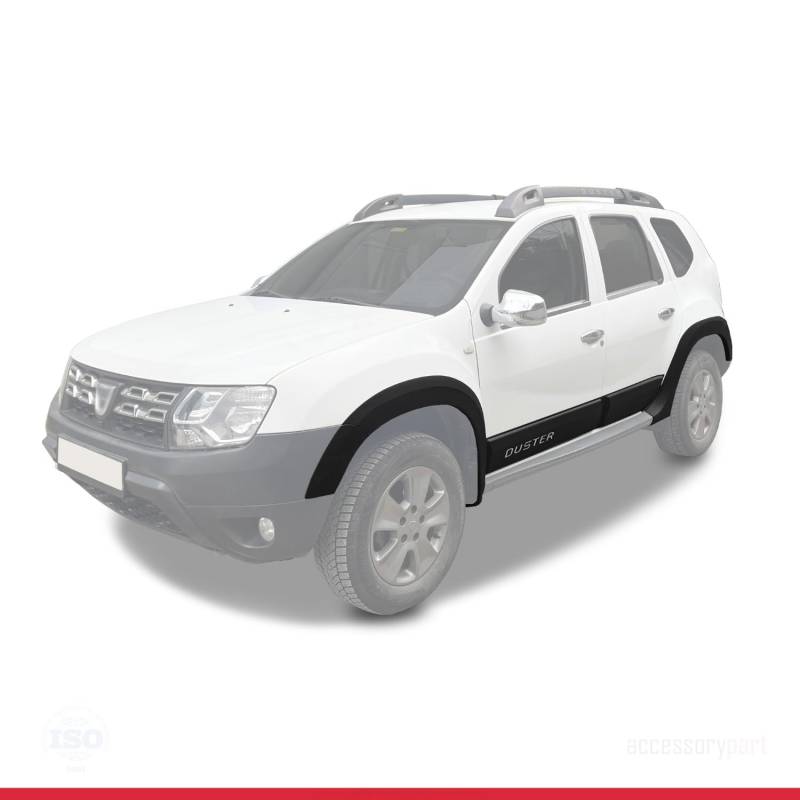 apline Kompatibel mit Dacia Duster (HS) 2010-2017 Radlaufschutz Stoßfängerschutz Kotflügel und Bodyguard Seitenschutz Auto Karosserieschutz Kit SCHWARZ von apline