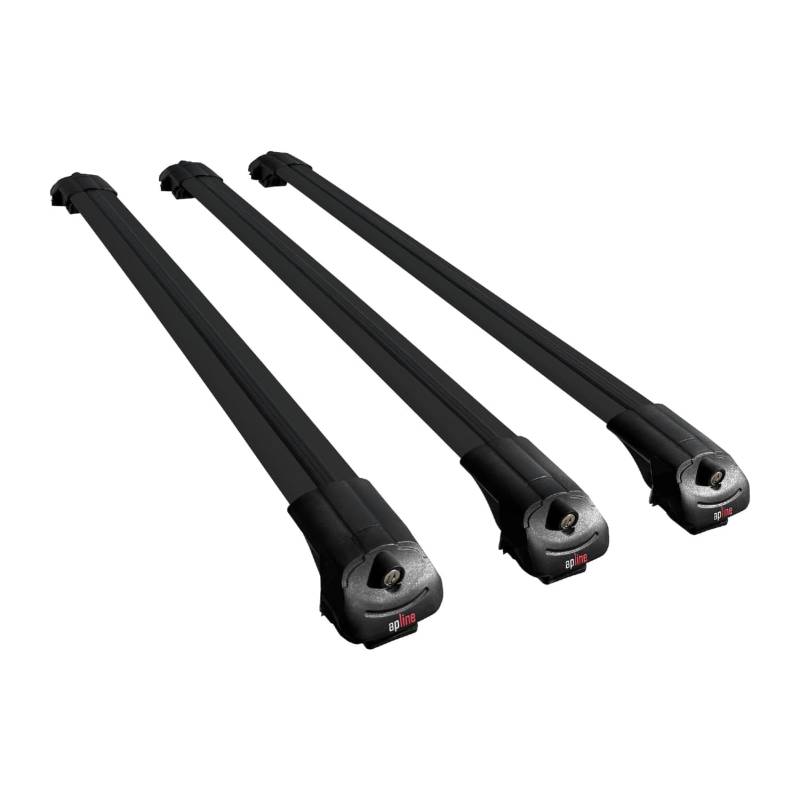 apline Kompatibel mit Renault Megane 3 ST 2009-2015 ACE-1 Relingträger Dachträger Auto Gepäckträger Schwarz Aluminium 3 Stangen von apline