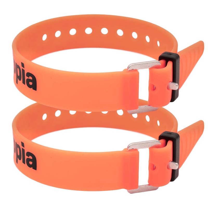 Appia Straps - Spanngurte 35cm Orange (2er Pack) inkl. Strap-Keeper für Fahrrad, Ski, Bikepacking, Camping, Heimwerken aus TPU mit rostfreier Aluminium-Schnalle von appia