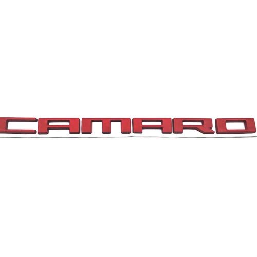 3D-Metall-Aufkleber mit Camaro-Buchstaben-Logo, Kotflügel-Aufkleber, Motorsport (Farbe: Rot) von appiu