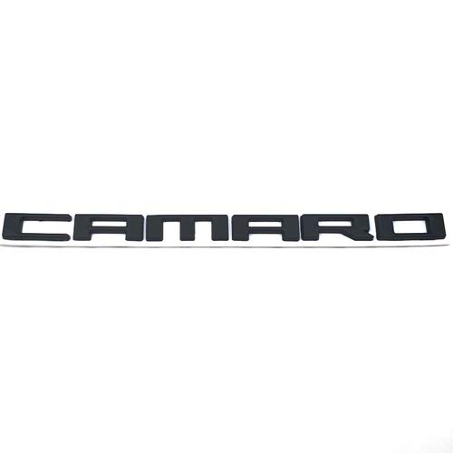 3D-Metall-Aufkleber mit Camaro-Buchstaben-Logo, Kotflügel-Aufkleber, Motorsport (Farbe: Schwarz) von appiu