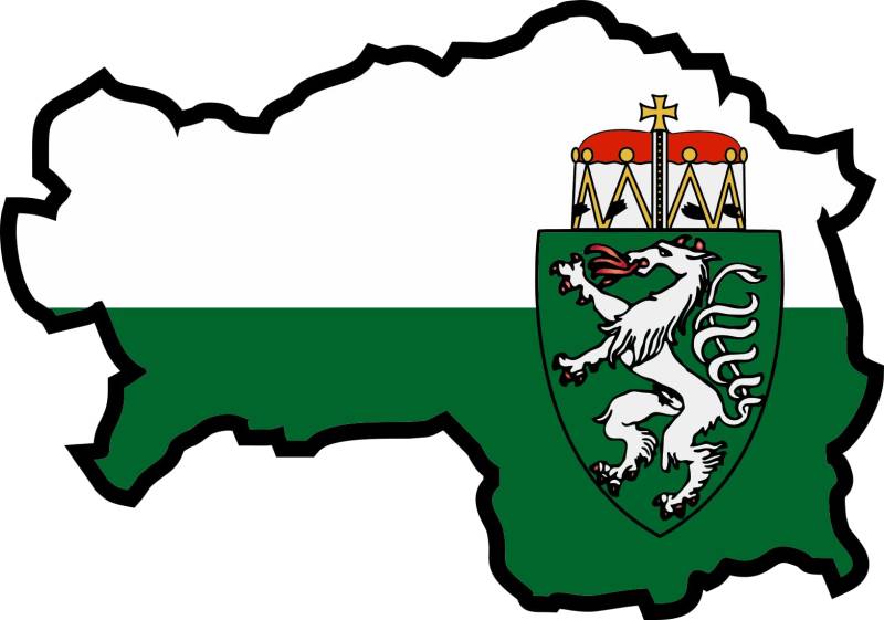 Steiermark Flagge + Wappen Set Aufkleber Karte Sticker-Bogen - 160 x 230 mm - PKW Auto Fahne Flagge Decal S1 L von aprom