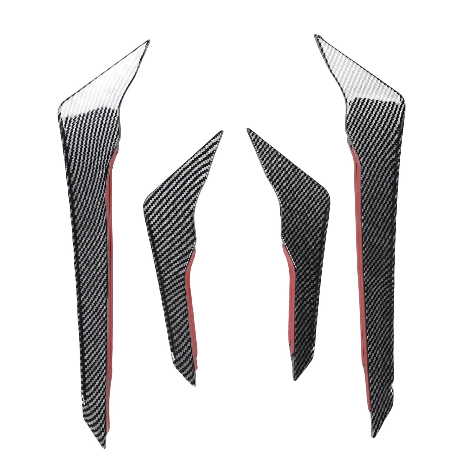 1 Paar Vordere Stoßfänger Seitenspoiler Aerodynamic Trim-linke Rechte Luftentlüftung Canard Ersatz für FY S-Line 2021-2024 für Verbesserten Stil und Leistung (Kohlefaser-Stil) von aqxreight