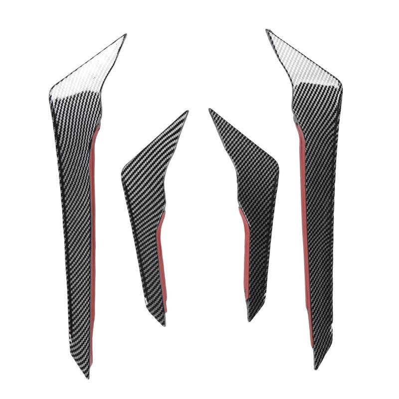 1 Paar Vordere Stoßfänger Seitenspoiler Aerodynamic Trim-linke Rechte Luftentlüftung Canard Ersatz für FY S-Line 2021-2024 für Verbesserten Stil und Leistung (Kohlefaser-Stil) von aqxreight