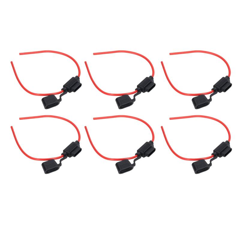 10 Set Inline -Halter -Schmelzenwiderstand Easy Kabelhalter mit 14AWG, 20a (14AWG, 20A) von aqxreight