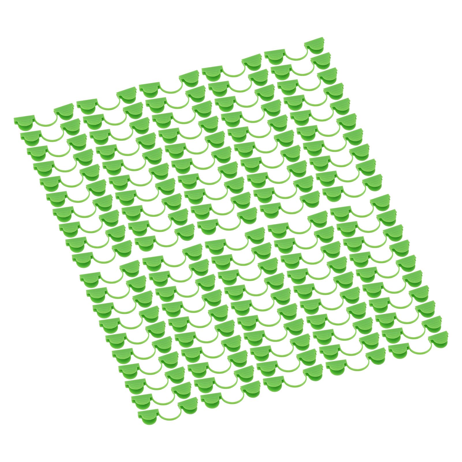 100PCS Gewächshaus Bogen Rahmen Doppel Kopf Kunststoff Clip Heizung Presse Film Clip Klemme (7mm) von aqxreight