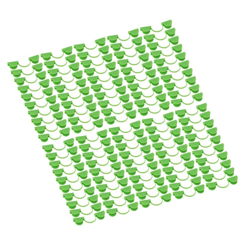 100PCS Gewächshaus Bogen Rahmen Doppel Kopf Kunststoff Clip Heizung Presse Film Clip Klemme (7mm) von aqxreight