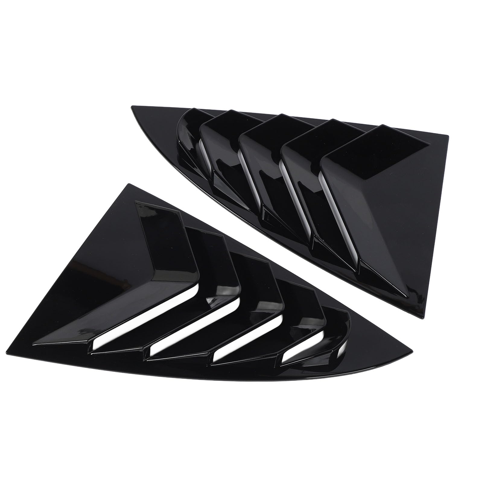 2pcs Car Heck Shutter Cove Stilvoller Look Louver Side Vent T Ersatz für 2023 und Später Kohlefaserstil -Auto Heck -Verschlussabdeckung Trimrear Entlüftete SHU eine Bequeme Seite C (Helles Schwarz) von aqxreight