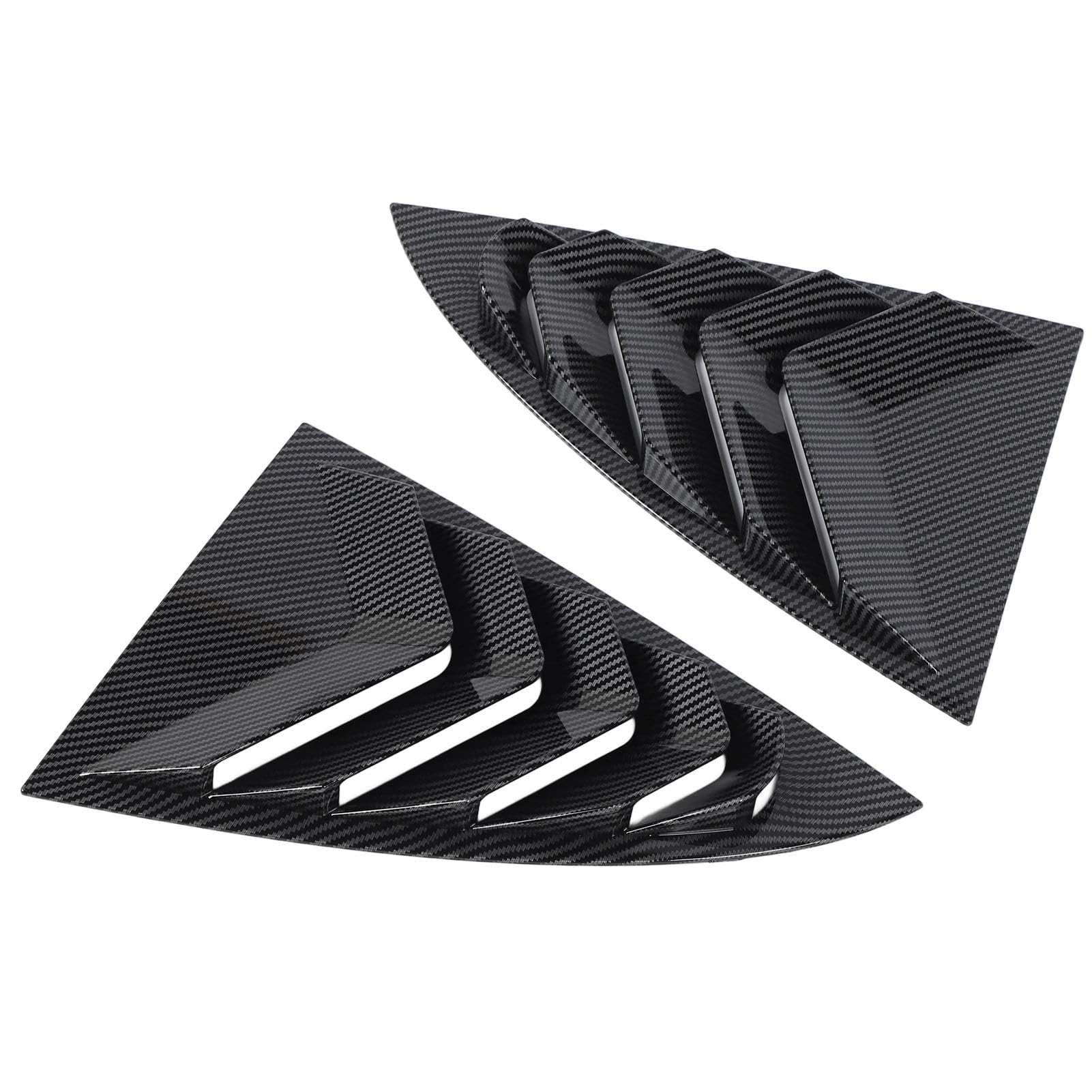 2pcs Car Heck Shutter Cove Stilvoller Look Louver Side Vent T Ersatz für 2023 und Später Kohlefaserstil -Auto Heck -Verschlussabdeckung Trimrear Entlüftete SHU eine Bequeme Seite C (Kohlefaser-Stil) von aqxreight