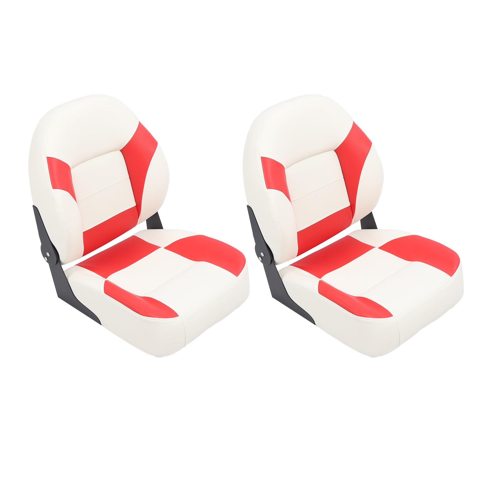 2pcs Pontoon Captain Sitz Yacht -Boot Sitz Sitzsteigerung Wasserbeständiges Sonnenschutz 250 Lbs Kapazität mit Rostfestem Aluminiumscharnier für Yacht -Fische von aqxreight