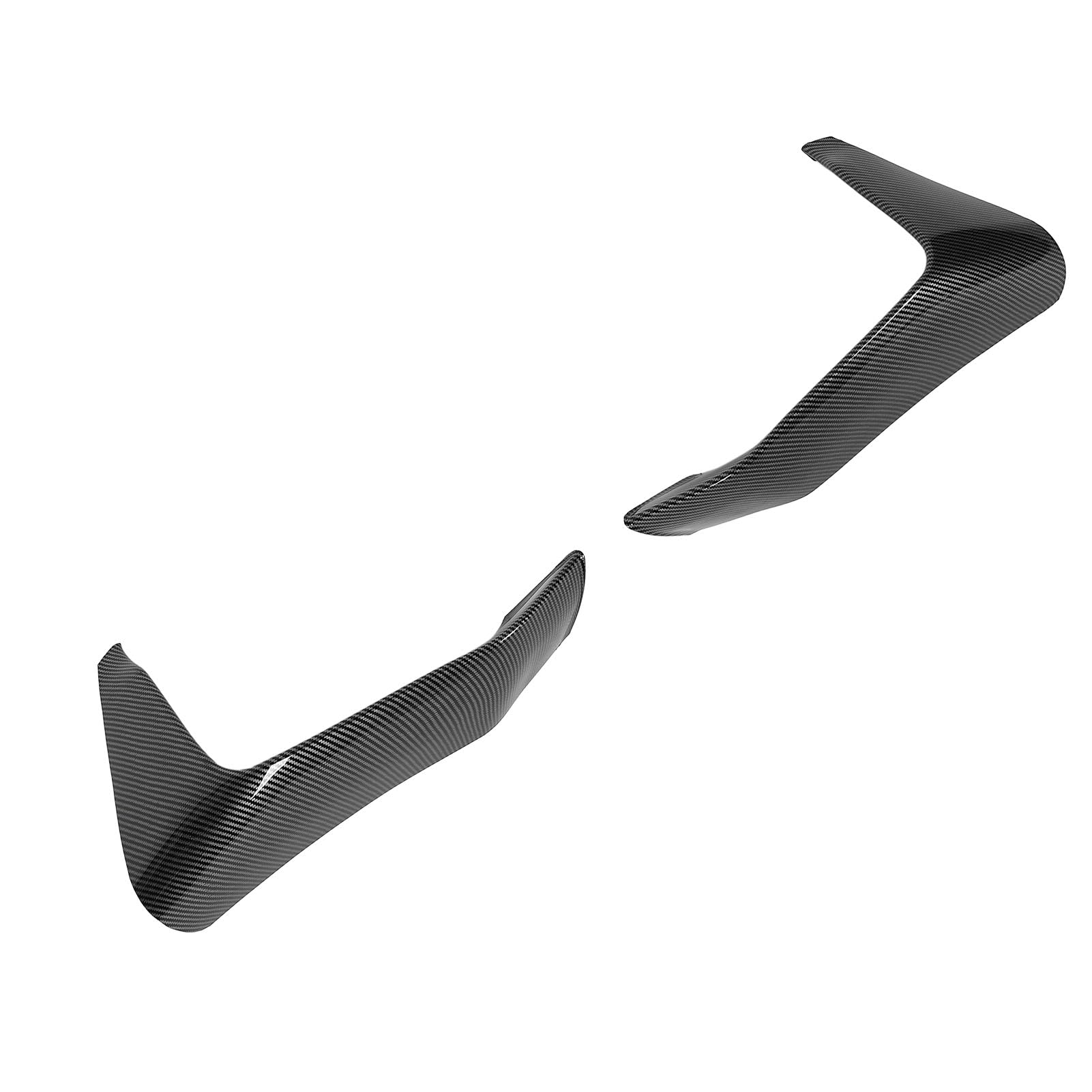 2pcs Vordere Stoßfänger Lip Splitter Super Leichtes Aerodynamisch Aggressive Look für F80 F82 F83 M3 M4 Glossy Black Car Front Stoßstange Splittercar Vordere Bumpe Design Die Lippe (Kohlefaser-Stil) von aqxreight