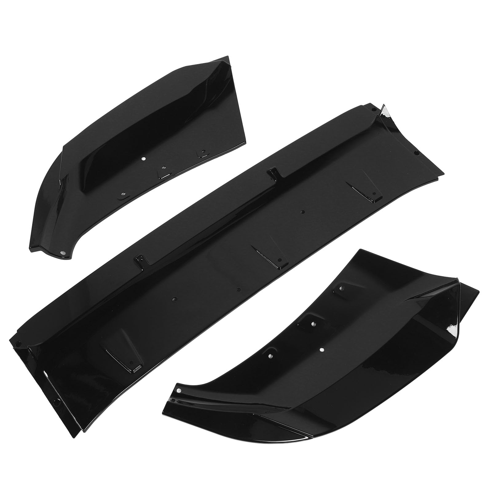 3 Abschnitte Vordere Stoßfänger Lippenspoiler Stylish Rugged Front Stoßstange Lip Splitter für X1 U11 M Sport Carbonfaser Stil (Helles Schwarz) von aqxreight