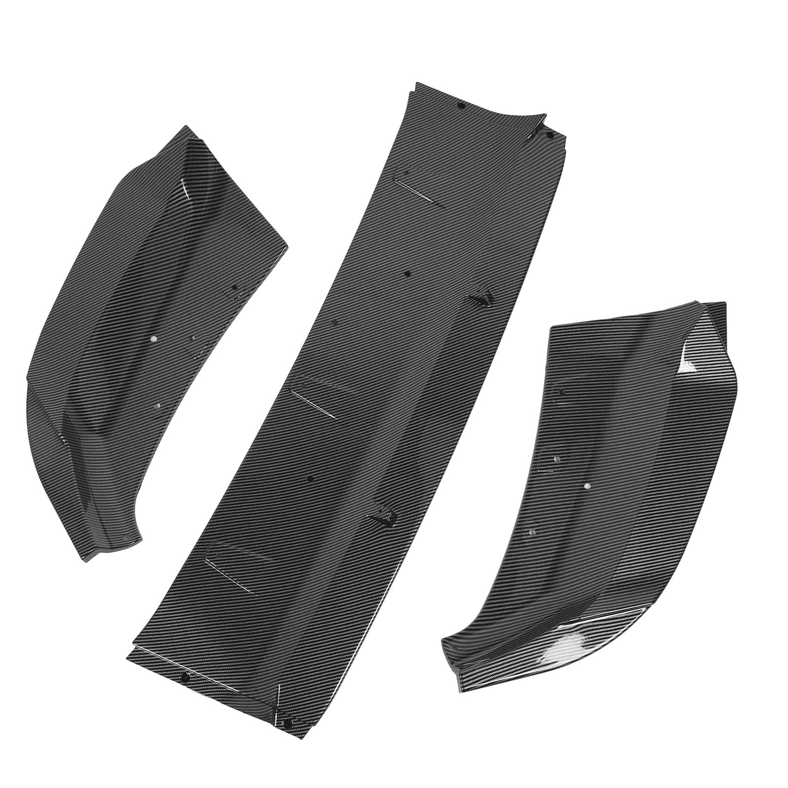 3 Abschnitte Vordere Stoßfänger Lippenspoiler Stylish Rugged Front Stoßstange Lip Splitter für X1 U11 M Sport Carbonfaser Stil (Kohlefaser-Stil) von aqxreight