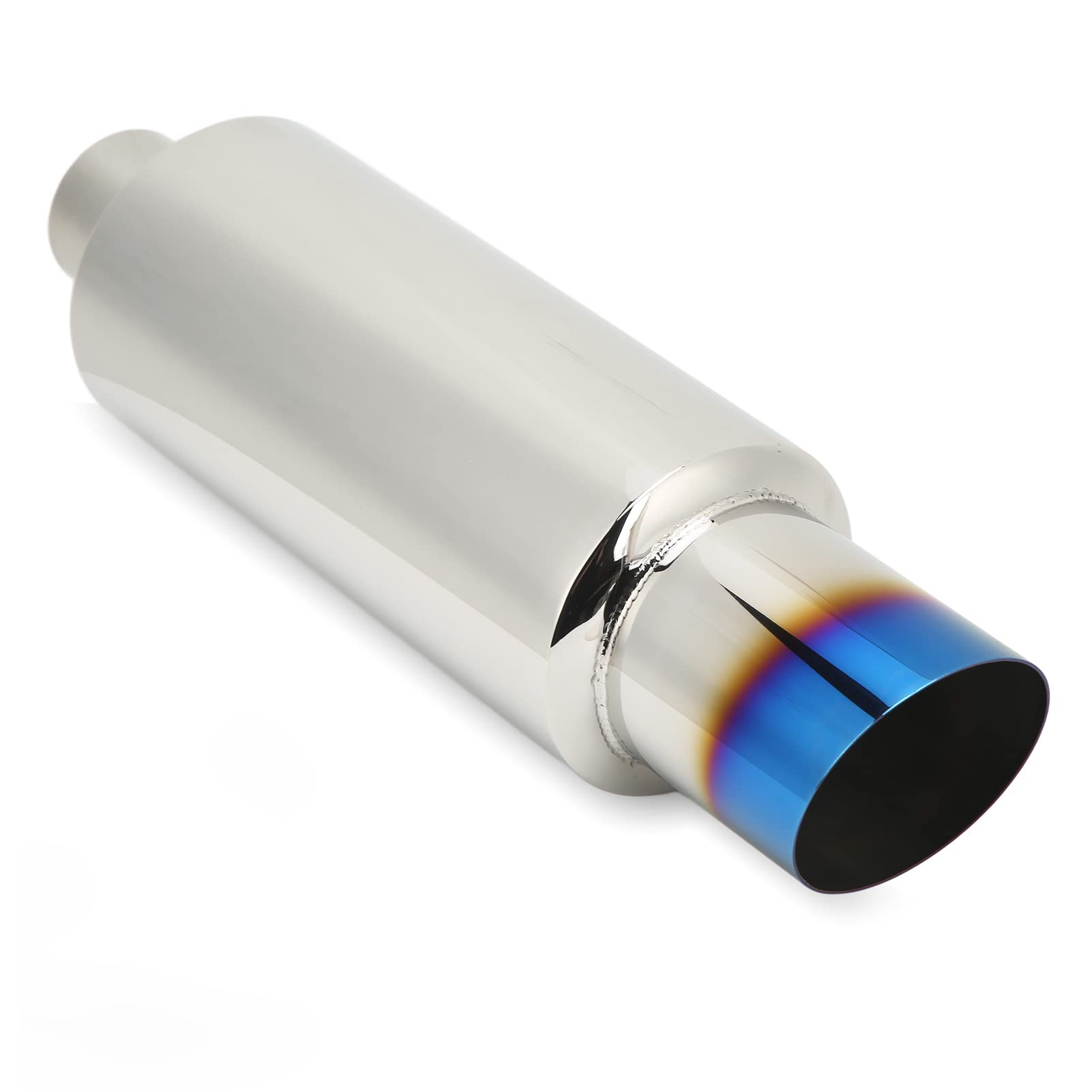 Auspuff Schalldämpfer, Edelstahl 2 Zoll Einlass 3 Zoll Auslass Auto Auspuff Schalldämpfer Auspuff Schalldämpfer Universal für Auto Auspuff Schalldämpfer, Edelstahl 2 Zoll Einlass 3 Zoll Auslass Auto Auspuff Schalldämpfer Auspuff Schalldämpfer Universal für Auto von aqxreight
