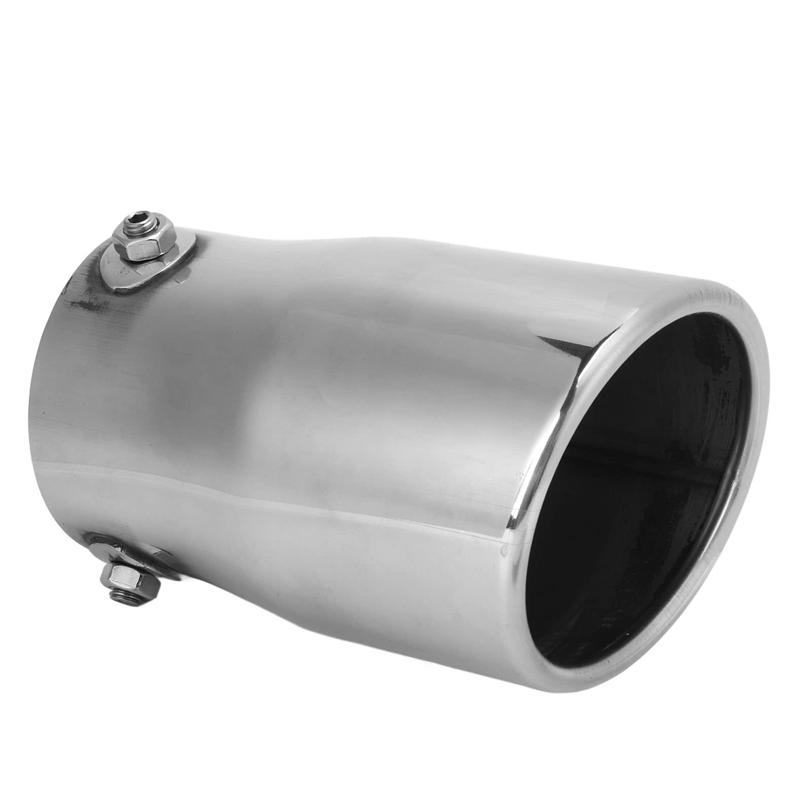 Auspuffspitze, Silber Universal Auspuff Schalldämpfer Edelstahl Auspuffspitze 76mm/2.99in Einlass 89mm/3.50in Auslass für Auto Auspuffspitze, Silber Universal Auspuff Schalldämpfer Edelstahl Auspuffspitze 76mm/2.99in Einlass 89mm/3.50in Auslass für Auto von aqxreight