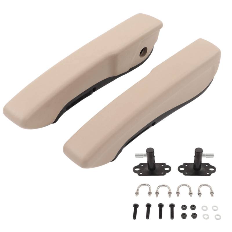 Auto Verstellbare Armlehne, Universal 1 Paar 0‑120 Grad Verstellbare Beige Autoinnenraum Links Rechts Armlehne für Wohnmobile von aqxreight