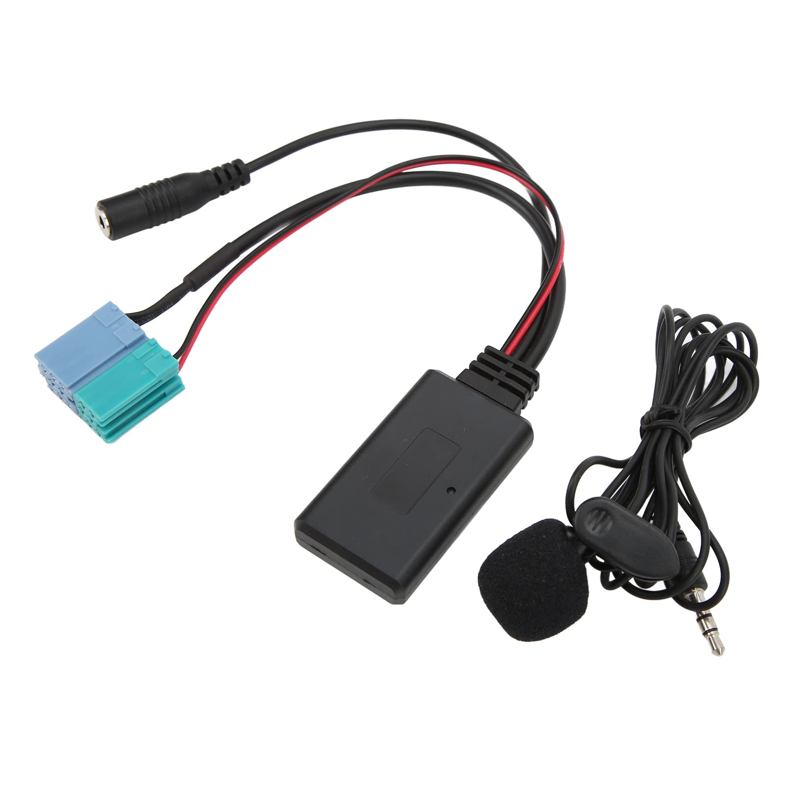 Bluetooth AUX IN Adapter, 6+8 Pin Bluetooth AUX IN Adapter Freisprechmikrofon Ersatz für Fiat Bravo für VISTEON Radio seit 2007 von aqxreight