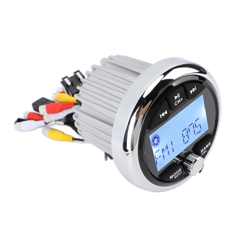 Bluetooth MP5-Player, Bluetooth-Marineradio, 12 V, Aluminiumlegierung, Staubdicht, Wasserdicht, Verlustfreie Musik, Digitale Medien, MP5-Player für Yachten, Wohnmobile, Boote von aqxreight