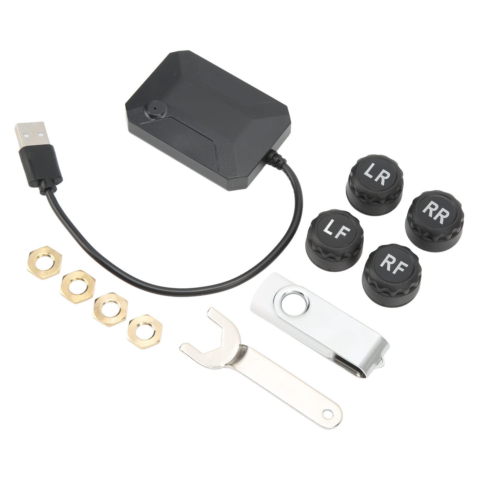 Drahtloses TPMS-USB-Reifendrucküberwachungssystem mit Großem Bildschirm für PKW, Wohnmobil, LKW von aqxreight