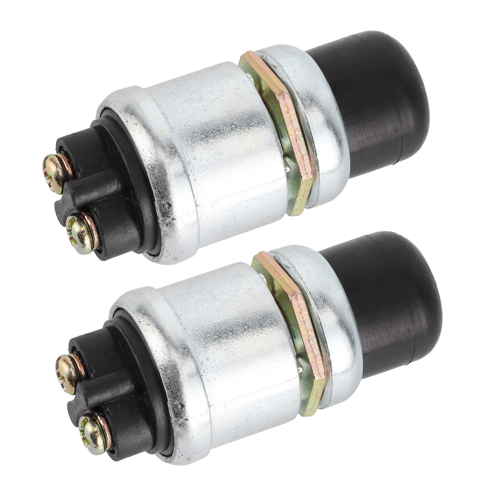 Druckschalter, 2 Stück Hupe Motorstartschalter SPST Druckknopf Starter Wasserdicht 50A 12V für Auto Boot Druckschalter, 2 Stück Hupe Motorstartschalter SPST Druckknopf Starter Wasserdicht 50A 12V für Auto Boot von aqxreight