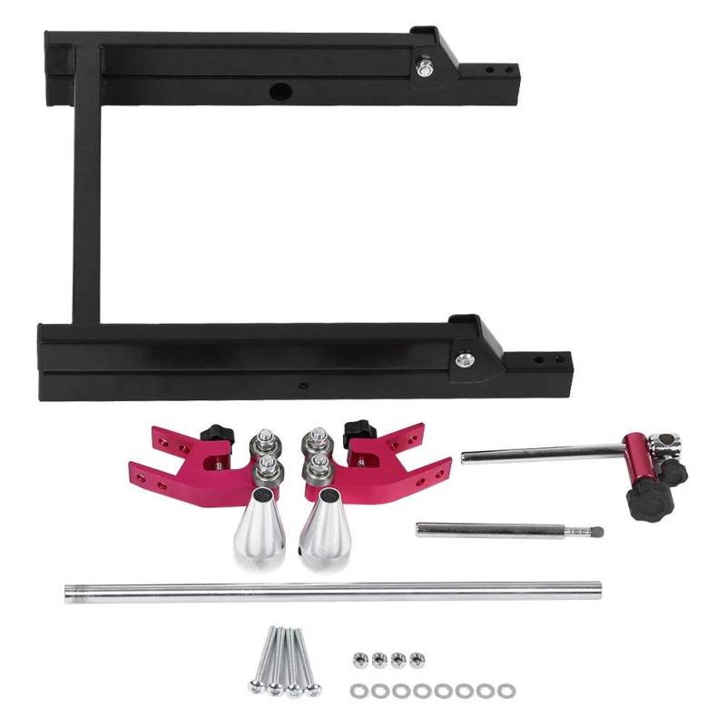 Faltbares Motorrad 5in*23in Rad Statischer Balancer -Ausgleichs -Reifenständer Faltbares Design Schwarzer Stahl Motorradradstatischer Balancer von aqxreight
