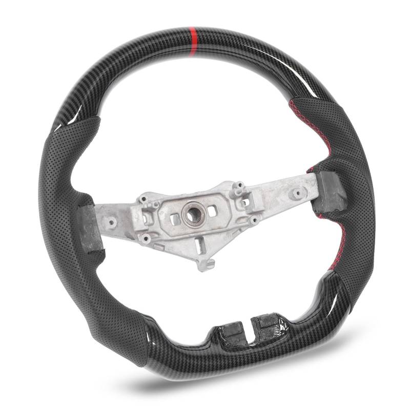 Hydro Dip Carbon Faser Look Stee Wheel Perforiertes Leder für JK J 201 Bis 2017 Hydro Dip Stee Wheelcarbon Faser Look ST Glossy und Gestaltet von aqxreight