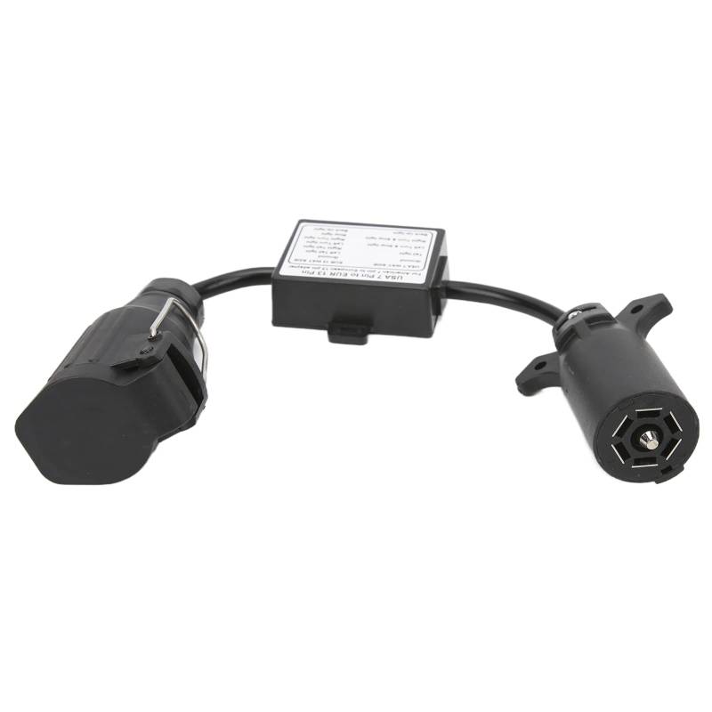 Adapter FÜR AnhÄNger-Beleuchtung, Usa Auf Eu, 7-Polige Buchse (Us-Fahrzeug) Auf 13 Poligen Stecker (Eu-AnhÄNger) von aqxreight
