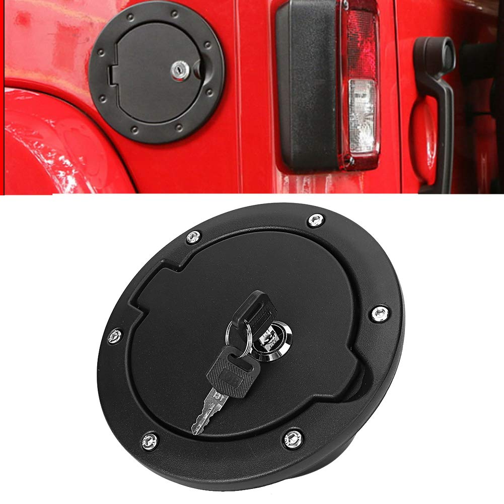 Kraftstofftank-Tankdeckel-Abdeckungsschloss, Passend für Jeep JK 2007–2017. Hochwertiges ABS-Material aus Aluminiumlegierung von aqxreight