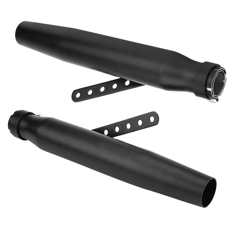 Motorrad-Auspuff-Schalldämpferrohr, Schwarz, Retro-Stil, Auspuffglätter für die Meisten Motorräder, Modelle mit 39–46 Mm Durchmesser (Sprühfarbe schwarz) von aqxreight
