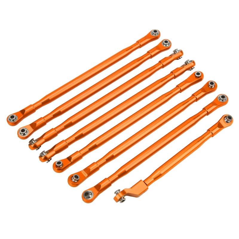 RC -Stange Link Linkage Set Pull -Stange mit Sway Stange Aluminium für Axiale SCX6 JLU 1/6 RC Car Vehicle Black RC Link SetRC Link Links SetRC Pull Rodrc Metall Stange Link1/6 Stange Link (ORANGE) von aqxreight