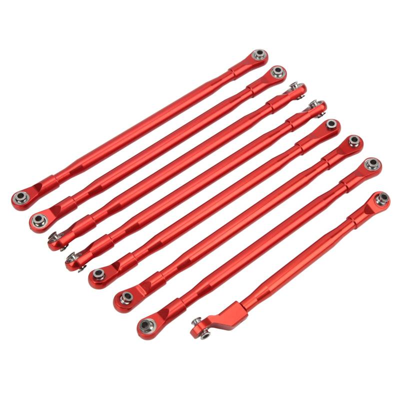 RC -Stange Link Linkage Set Pull -Stange mit Sway Stange Aluminium für Axiale SCX6 JLU 1/6 RC Car Vehicle Black RC Link SetRC Link Links SetRC Pull Rodrc Metall Stange Link1/6 Stange Link (Rot) von aqxreight