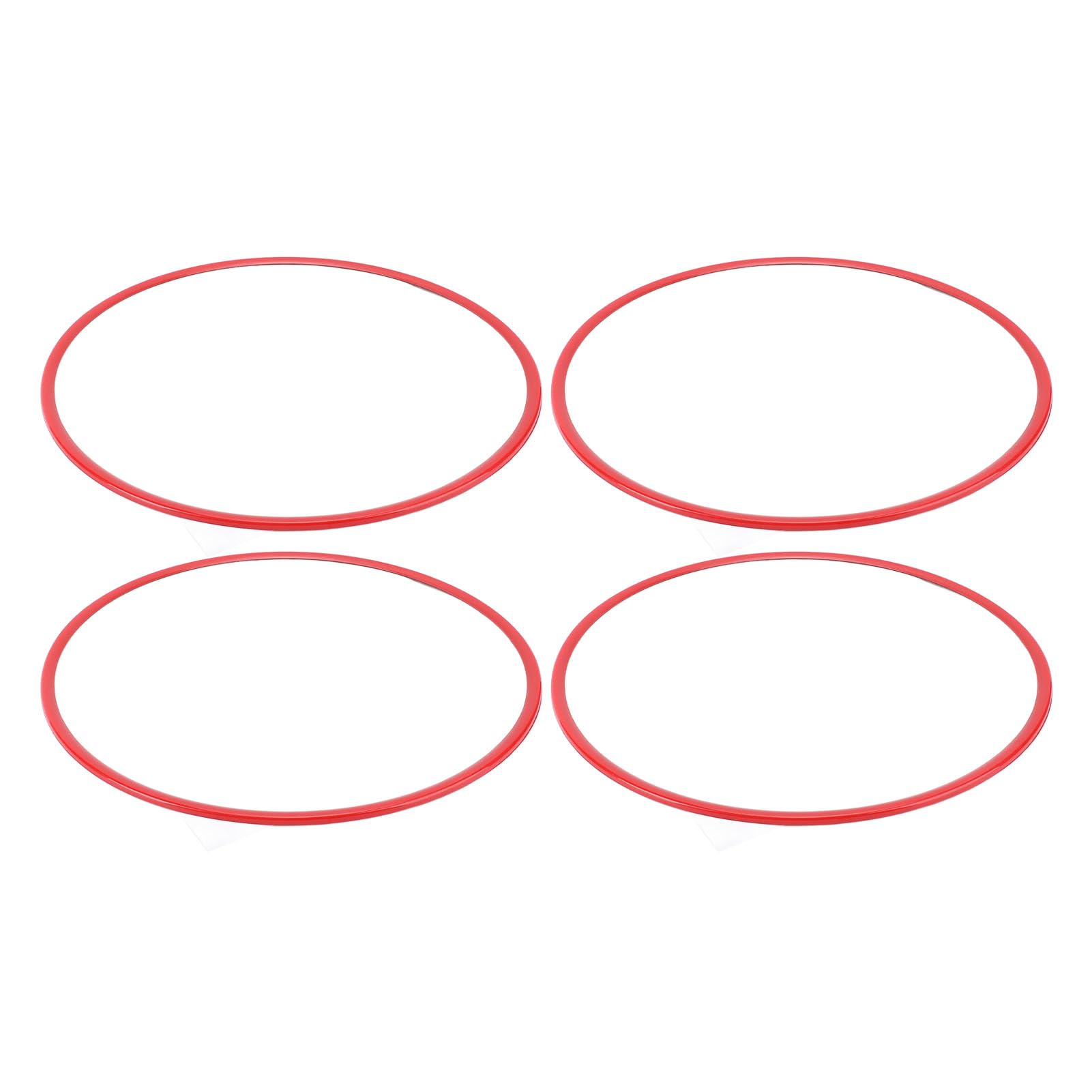 Rad Rim Protector Ring Trim ABS Rim Guard Universal für 16 Zoll Flachkante RED REMS mit Selbstklebender Design für Einfache Installation 360 Grad Schutz (Rot) von aqxreight