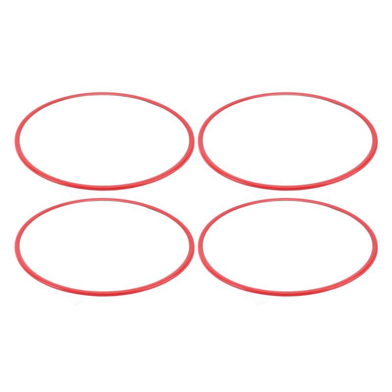 Rad Rim Protector Ring Trim ABS Rim Guard Universal für 16 Zoll Flachkante RED REMS mit Selbstklebender Design für Einfache Installation 360 Grad Schutz (Rot) von aqxreight
