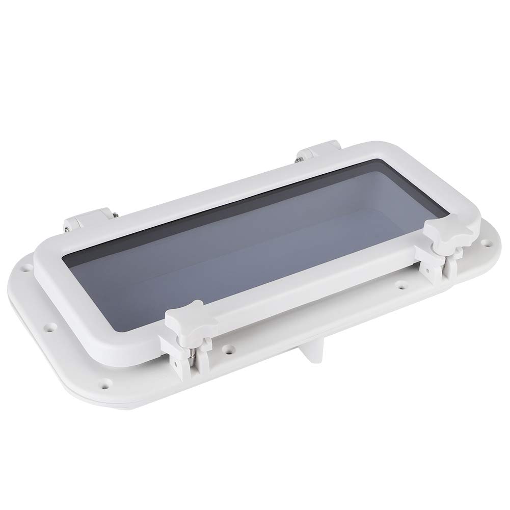 Rechteckiges Bullauge, Anti-Ultraviolett-Portlight-Fenster mit Dickem, Gehärtetem Glas, weiß, 15,75 Zoll X 7,9 Zoll, für Boot, Yacht Rechteckiges Bullauge, Anti-Ultraviolett-Portlight-Fenster mit Dickem, Gehärtetem Glas, weiß, 15,75 Zoll X 7,9 Zoll, für Boot, Yacht von aqxreight