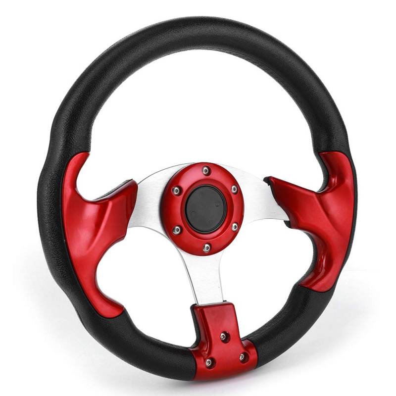 Rennwagen-Lenkrad, Rote Farbe, 12,5 Zoll, Universelles PVC, Modifiziert von aqxreight