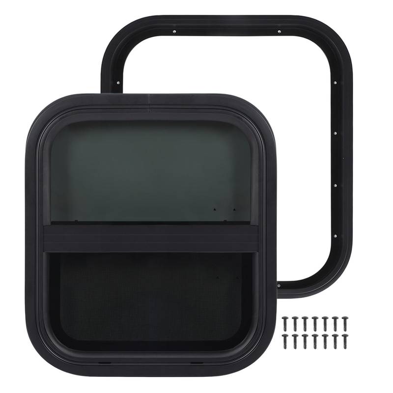Schiebefenster, Wohnmobil-Fenster, 406 X 356 Mm/15,98 X 14 Zoll, Wasserdichtes, Getöntes Schiebefenster für Anhänger mit Sichtschutz für Wohnmobil-Baufahrzeuge von aqxreight