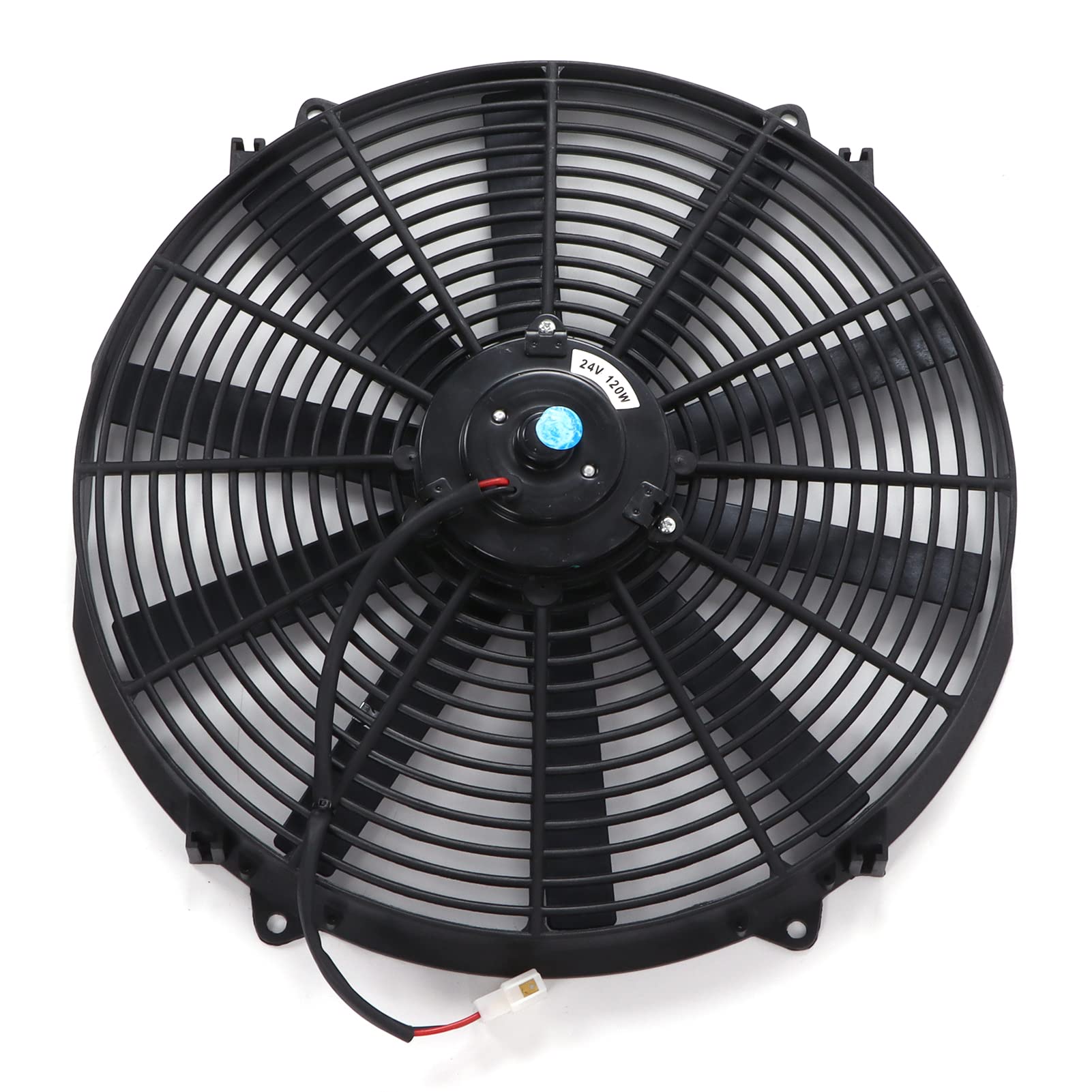 Universeller Schlanker Elektrischer Kühlerlüfter, Hohe Leistung, 24 V, 120 W, 16 Zoll, Ideal für PKW, LKW, Wohnmobil Universeller Schlanker Elektrischer Kühlerlüfter, Hohe Leistung, 24 V, 120 W, 16 Zoll, Ideal für PKW, LKW, Wohnmobil von aqxreight