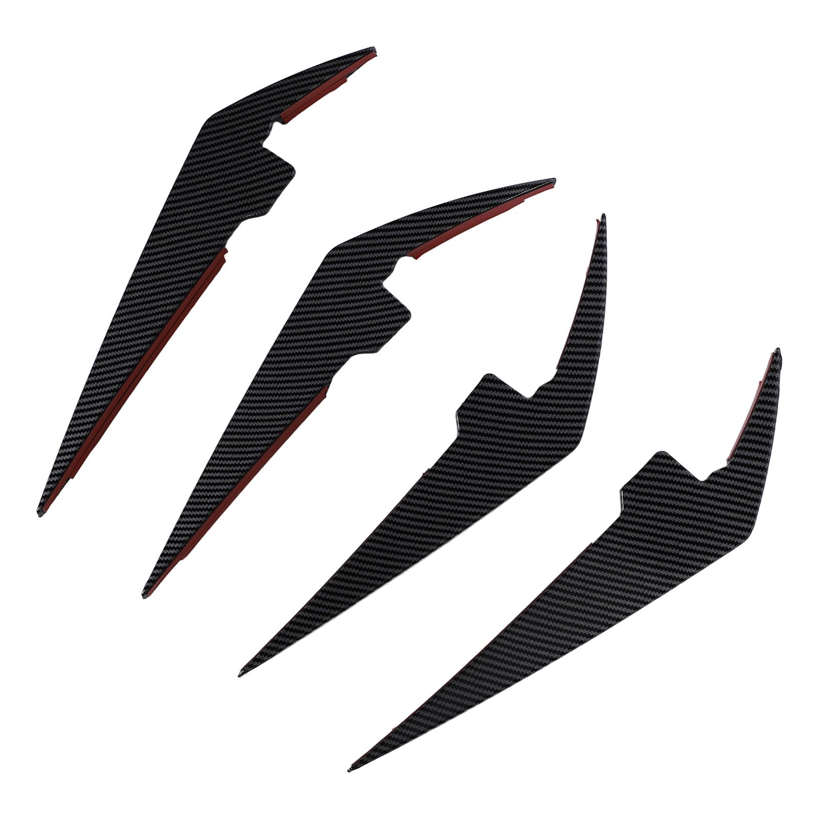 Verwandeln Sie Ihr Auto mit 4PCS Vorderen Stoßfänger Seitnachthaussplitter Flossen für 3er G20 G21 LCI M Sport 2023 Glossy Schwarz (Kohlefaser-Stil) von aqxreight