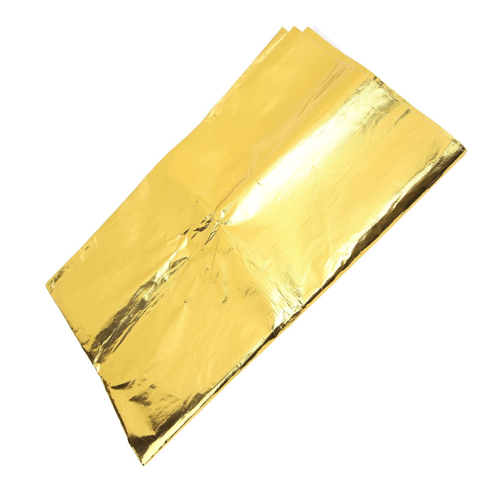 Wärmeisolierendes Reflektierendes Klebeband, Selbstklebendes Reflektierendes Gold-Hochtemperatur-Hitzeschild-Wickelband, Wärmedämmung Zum Umwickeln von Drähten, Kraftstoffleitungen (Gold) von aqxreight